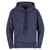 Just Sweatshirts Privé Collection Navy Sand Hoodie with Side Rib, 100% Cotton, dark blue in color.