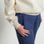 Just Sweatshirts Privé Luxury Cotton Joggers in Navy Sand, 100% Cotton looped back sweatpants in blue color.