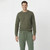 Just Sweatshirts Privé 100% Cotton Sweatpants in olive sand color, showcasing looped back design and comfort fit.