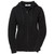 Ultra Soft Ladies Zipper Hoodie Black 100% Cotton