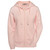 Ultra Soft Ladies Zipper Hoodie Pale Pink 100% Cotton