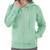 Ultra Soft Ladies Zipper Hoodie Frosted Mint 100% Cotton