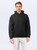 Just Sweatshirts Black luxury hoodie, 100% cotton, athletic cut, hooded pullover for men in a casual outfit.