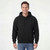 Just Sweatshirts Black hooded pullover, 100% cotton, made from heavyweight fabric 100% Cotton, 420 GSM, athletic cut.