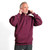 Just Sweatshirts Burgundy heavy hoodie, 100% cotton hooded pullover sweatshirt from Just Sweatshirts in True Burgundy color.