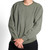 Just Sweatshirts olive green Crewneck Sweatshirt, 100% Cotton, on a person in plain view.