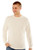 T-Shirt Men's Long Sleeve 100% Cotton Natural