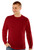 T-Shirt Men's Long Sleeve 100% Cotton Ruby Red