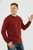 T-Shirt Men's Long Sleeve 100% Cotton Ruby Red