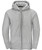 PRIVE; Full Zip Hoodie Gray with Side Rib 95% Cotton