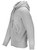 Just Sweatshirts Privé Full Zip Hoodie in gray, 95% cotton, with side rib and zip closure detail.