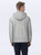 Just Sweatshirts Gray french terry full zip hoodie with side rib, Privé brand, made of 95% cotton.