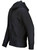 Privé Full Zip Hoodie Black with Side Rib 100% Cotton