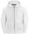 Privé Full Zip Hoodie White with Side Rib 100% Cotton