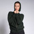 Privé Full Zip Hoodie Park Green with Side Rib 100% Cotton