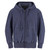 PRIV&#201; Full Zip Hoodie Navy Sand with Side Rib 100% Cotton