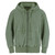 PRIV&#201; Full Zip Hoodie Olive Sand with Side Rib 100% Cotton