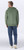 Just Sweatshirts Privé Full Zip Hoodie in olive green with side rib, 100% cotton, featuring a zipper.