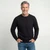 Just Sweatshirts Super Heavy T-Shirt Long Sleeve 100% Combed Cotton T-Shirt black men's clothing.