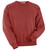 Just Sweatshirts Cranberry crewneck sweatshirt, 100% cotton, red color, classic fit, visible cuffs and waistband details shown.