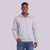 Just Sweatshirts Heavy zip neck sweatshirt in silver gray, made from 100% cotton, in a relaxed fit style.