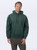 Just Sweatshirts Heavy hoodie, dark green, Hooded Pullover Pine Sand, 100% cotton, adult male model wearing.