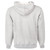 Just Sweatshirts Hooded zip sweatshirt, Silver Gray, 100% Cotton, full front zipper, hooded design, long sleeves.