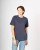 Just Sweatshirts Navy blue Durable Cotton T-Shirt, short sleeve, 100% cotton, worn by a woman.