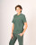 Just Sweatshirts Men's Cotton T-Shirt in Pine Sand color, short sleeve, 100% cotton, displayed on a model.