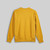 Just Sweatshirts Classic Crewneck 100% Cotton Mustard with Ribbed side panels, yellow crewneck sweatshirt, ribbed cotton.