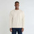 Just Sweatshirts Natural 100% cotton lightweight crewneck men's fine French Terry sweatshirt in cream color for everyday wear.