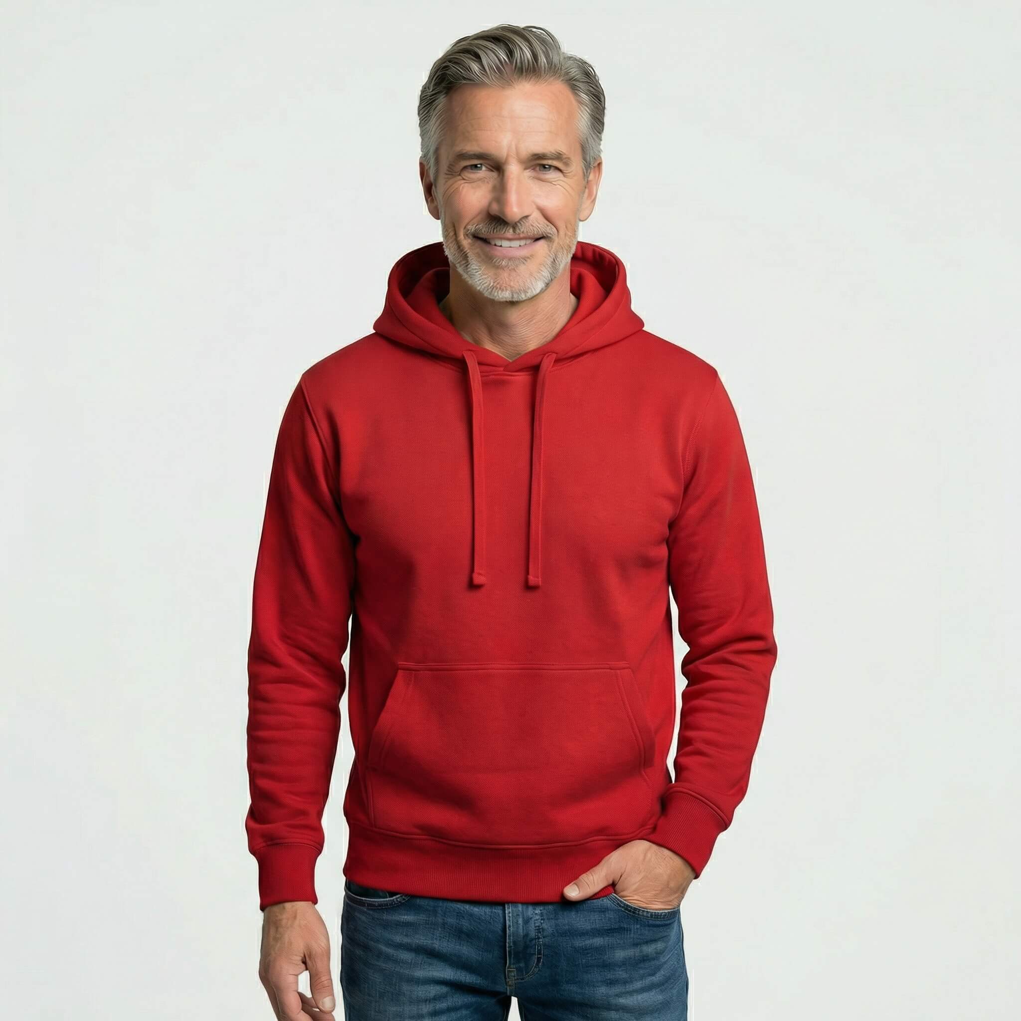 Prive Red Hoodie | 100% Cotton Side Ribs | Just Sweatshirts