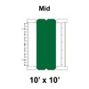 10' x 10' Classic Frame Tent Mid, 16 oz. Ratchet Top, White and Forest Green