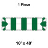 10' x 40' Classic Frame Tent, 1 Piece, 16 oz. Ratchet Top, White and Forest Green