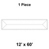 12' x 60' Classic Frame Tent, 1 Piece, 16 oz. Ratchet Top, Solid White