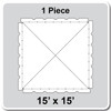 15' x 15' Classic Pole Tent, 1 Piece, 16 oz. Ratchet Top, Solid White