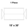 15' x 30' Gable Frame Tent, 1 Piece, 16 oz. Ratchet Top, Solid White