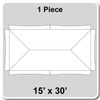 15' x 30' Master Series Frame Tent, 1 Piece, 16 oz. Ratchet Top, Solid White
