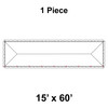 15' x 60' Classic Pole Tent, 1 Piece, 16 oz. Ratchet Top, Solid White