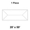 20' x 50' Classic Frame Tent, 1 Piece, 16 oz. Ratchet Top, White