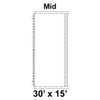 30' x 15' Classic Series Frame Tent Mid, 16 oz. Ratchet Top, Solid White