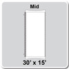 30' x 15' Master Series Frame Tent Mid, 16 oz. Ratchet Top, Solid White
