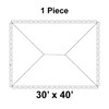 30' x 40' Classic Pole Tent, 1 Piece, 16 oz. Ratchet Top, Solid White