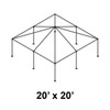 20' x 20' Classic Frame Aluminum Single Tube 7' Pole and Fitting Kit