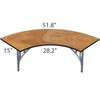 Serpentine bar top table is made with 2 coats of UV-cured lacquer covering the top.
