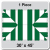 30' x 45' Classic Series Frame Tent, 1 Piece, 16 oz. Ratchet Top, White and Forest Green