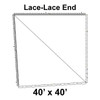 80' Classic Pole Tent End Section 1 of 4, 16 oz. Ratchet Top, Solid White (40'x40'-Lace Lace)
