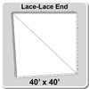 80' Classic Pole Tent End Section 1 of 4, 16 oz. Ratchet Top, Solid White (40'x40'-Lace Lace)