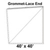 80' Classic Pole Tent End Section 4 of 4, 16 oz. Ratchet Top, Solid White (40'x40'-Grommet Lace)