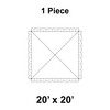 Presto Canopy Top 20' x 20' White Tent Top